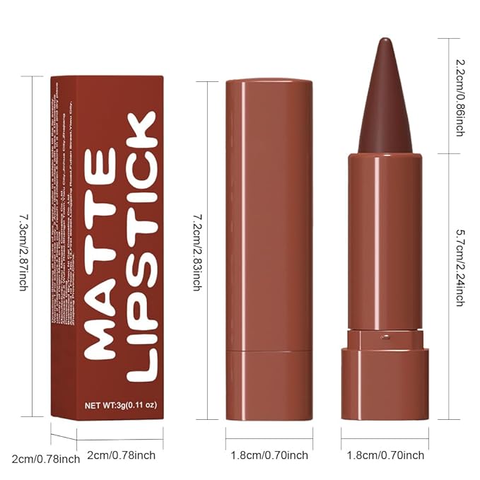 JUAAZIN 2Pcs Gradient Matte Lipstick Crayon Lip Liner pencil, Flawless Contour Gradual Ombre Effect lip Pencil, for Women Long Lasting Waterproof Smudge Proof Lipstick Pencil 05#+08#