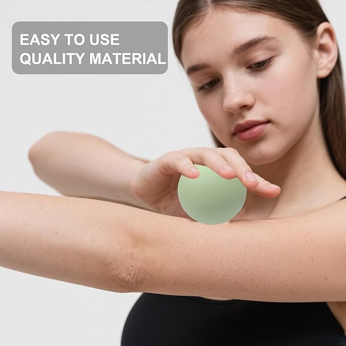 3PCS Firm Massage Lacrosse Balls for Myofascial Release, Muscle Knots, Trigger Point Therapy, Yoga Deep Tissue Massage, Pain Relieve from Plantar Fasciitis, Muscle Soreness Massager Ball