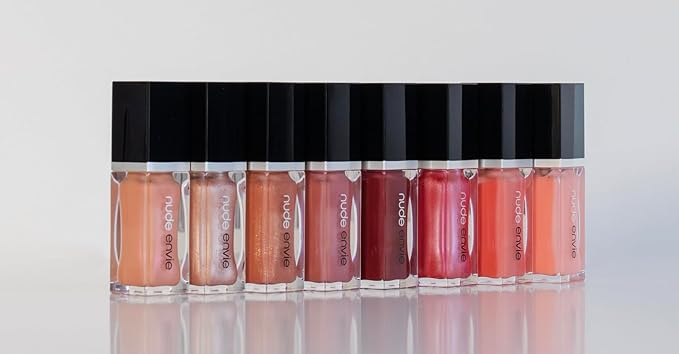 nude envie - Lip Gloss - High-Shine Finish - Moisturizing & Easy Application - Luxury Hydration - Non-Sticky Formula - With Vitamin E & Glycine Soja Oil - Vegan, Paraben-Free & Cruelty-Free - Superb