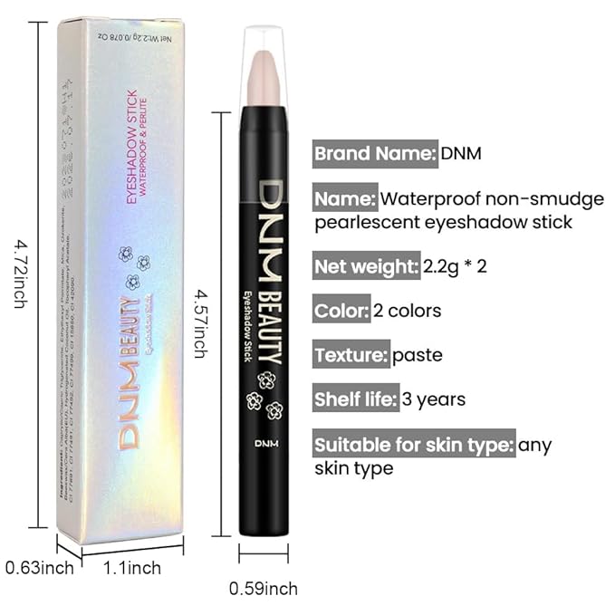 evpct 2Pcs Caramel Matte Cream Eye Shadow Brightener Sticks Set for Eyes, Caramel Matte Pencil Eye shadow Applicator Stick Pen Palette Makeup Waterproof sombras en crema para ojos 30+30