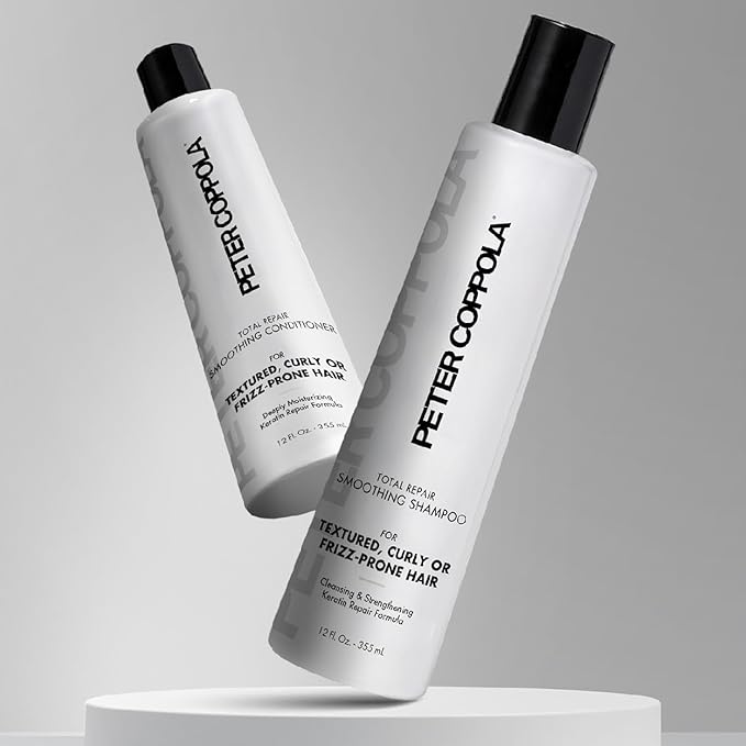 PETER COPPOLA Total Repair Shampoo & Conditioner Duo, Color-safe, Sodium Chloride-free Sulfate-free Shampoo For Color Treated Hair And Smoothing Conditioner – Keratin Treatment Aftercare (12 Fl Oz)