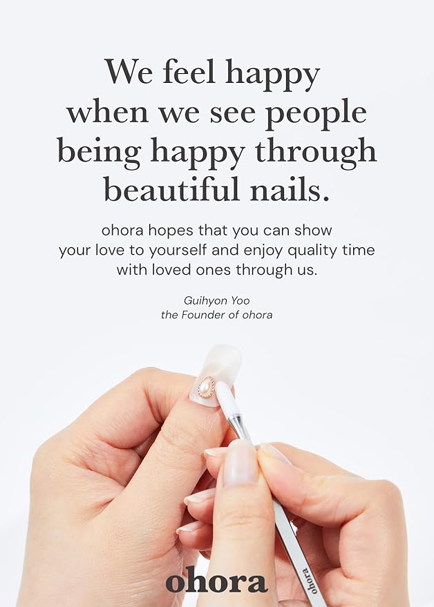 ohora Semi Cured Gel Nail Strips (N Cream Base) - Nude, Solid, Works with Any UV/LED Lamps, Salon-Quality, Long Lasting, Easy to Apply & Remove - Includes 2 Prep Pads, Nail File & Wooden Stick