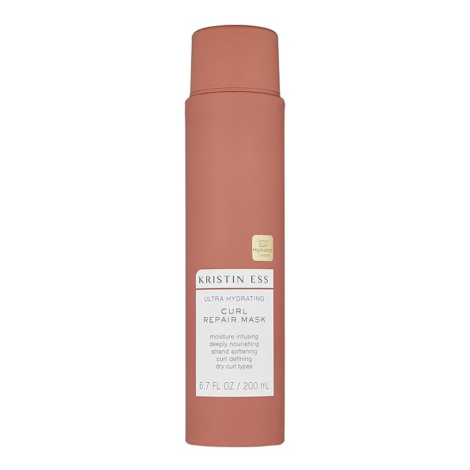 Kristin Ess Hair Ultra Hydrating Curl Repair Hair Mask with Shea Butter - Deep Conditioner Treatment for Dry Damaged Curly Hair, Vegan, Color + Keratin Safe, 6.7 fl oz (Pack of 1)