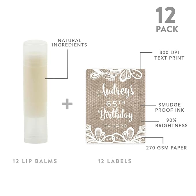 Andaz Press Personalized Milestone Birthday Party Lace,