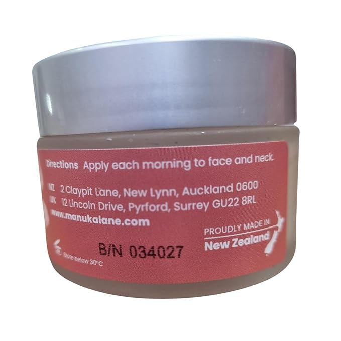 Manuka Lane Manuka Honey Day Cream The Ultimate Skin Moisturizer with real New Zealand Manuka Honey, Hydrolyzed Collagen, and skin-enriching Lanolin