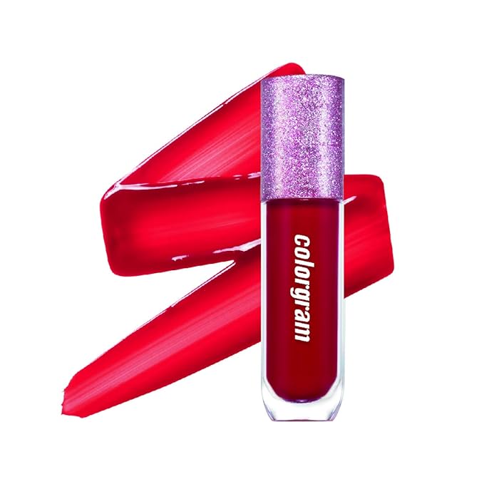 COLORGRAM Thunderbolt Tint Lacquer 08 Crush Tok | High Pigment, Vivid Color, Long Lasting Lip Stain, Moisturizing with Argan Oil, Hydrating, Buildable & Blendable, (0.2 fl.oz, 4.5g)