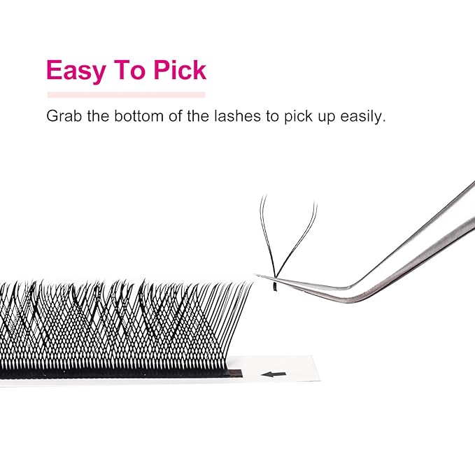 Lash Extension YY Lashes .05 .07 Easy Fan Volume Lashes 2D 4D Cluster Eyelash Extensions Y Shaped More Soft and Light For Professional Use FADLASH (YY-0.07-D, 17mm)