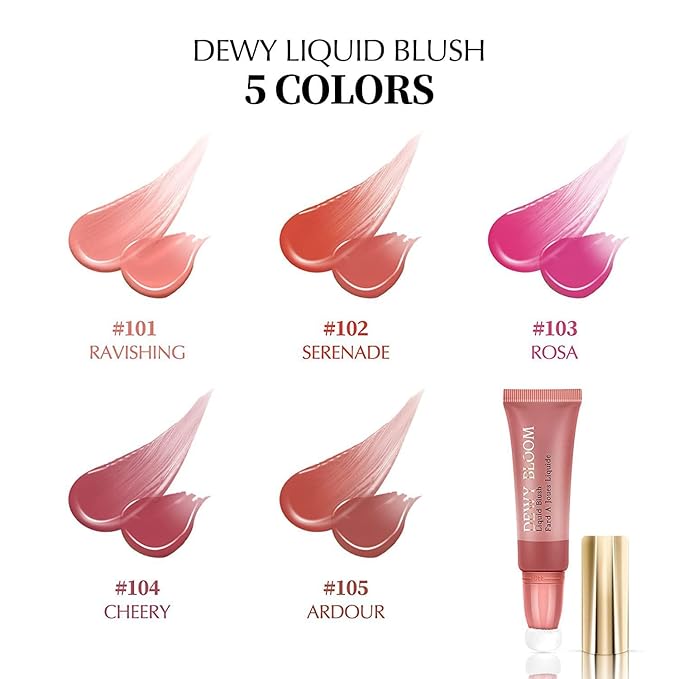 3 Color Liquid Blush,Soft Cream Lightweight Beauty Blush.(101#