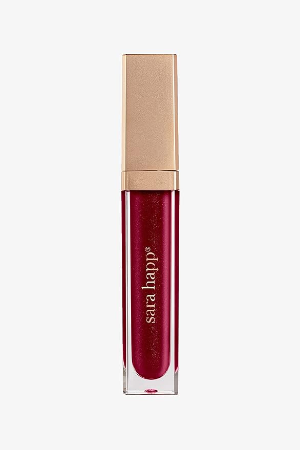 Sara Happ Wild Berry Slip Luxe Gloss with Subtle Shimmer - High-Impact Shine & Long-Lasting Wear, Nourish, Hydrate, and Heal Your Lips, 0.21 fl. oz.