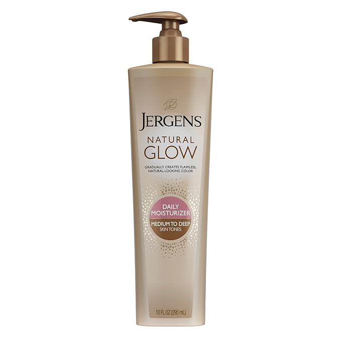 Jergens Natural Glow 3-Day Self Tanner for Medium to Deep Skin Tone, Sunless Tanning Moisturizer & Natural Glow Instant Sun Body Mousse, Self Tanner for Deep Bronze Tan