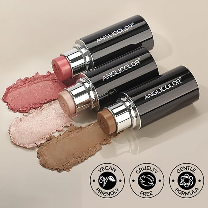 Cream Bronzer Stick, Multi-use Matte Finish Long Lasting Waterproof Contour Stick Face Shaping for Older Women, #1 Mature Bronzer