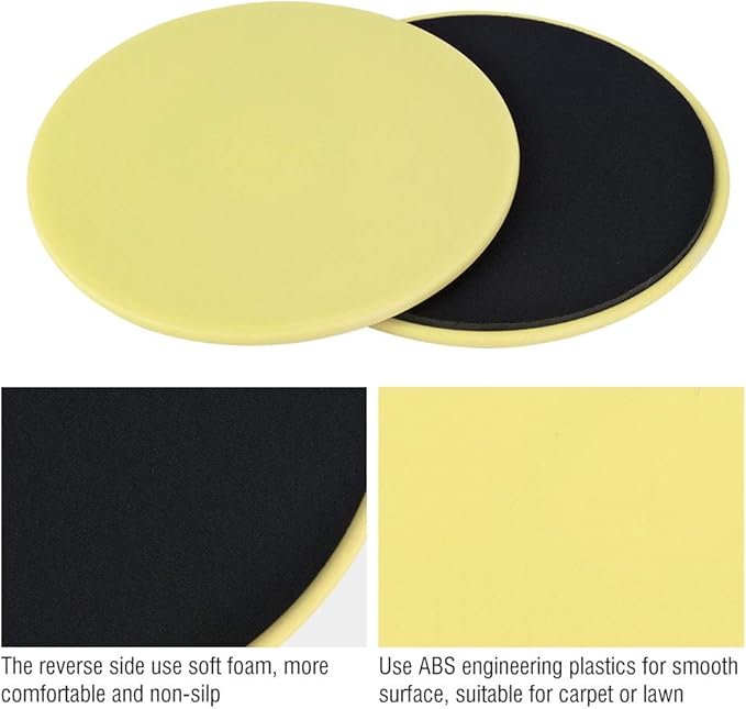 Core Sliders Discs 2PCS ABS Exercise Sliding Gliding