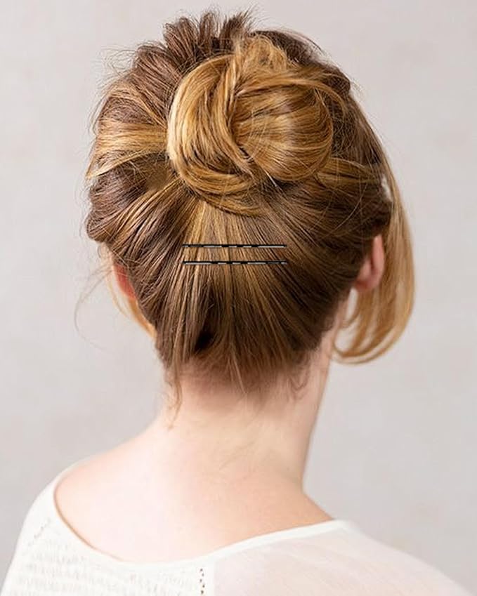 MAORULU Hair Bobby Pins with Cute Case, 250 CT Bob Pins for Buns, Premium Hair Pins for Kids, Girls and Women, Great for All Hair Types (Variety Pack Black)