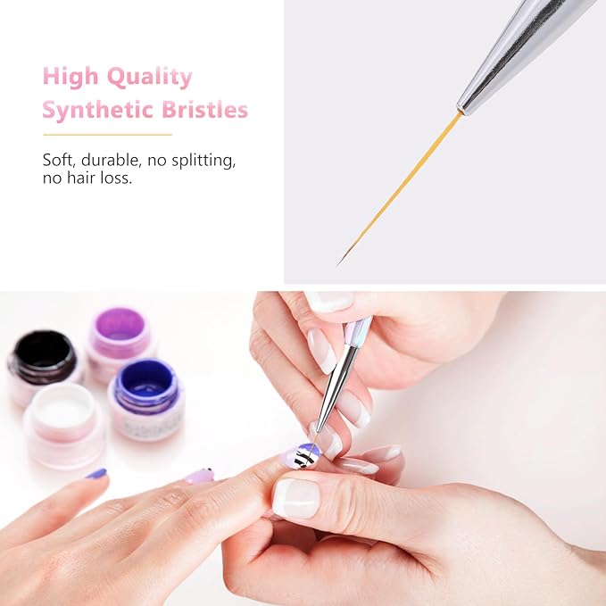 Teoyall nail art liner brushes,