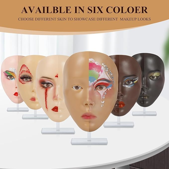 Make Up Practice Face, Face Painting Mannequin Head