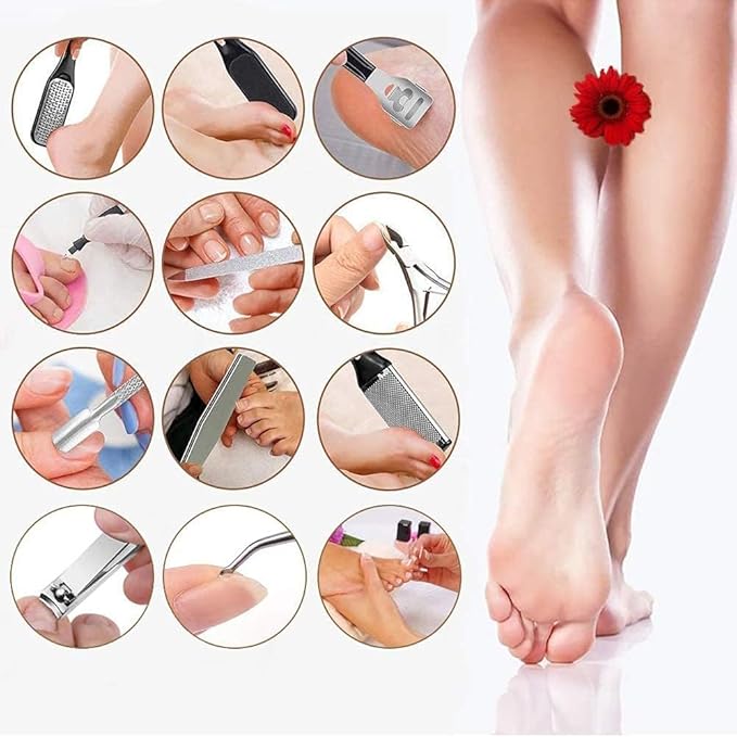 Electric Callus Remover for Feet (with Vacuum Cleaner), Rechargeable Foot Callus Remover Pedicure Tools Foot File, Professional Foot Care Kit Deadskin Remover with 3Heads&2Speed,LCD Display-Pink