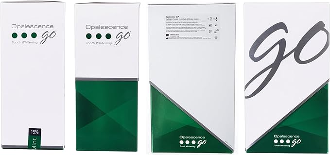 Opalescence Go 15- Prefilled Teeth Whitening Trays - 15% Hydrogen Peroxide - (10 Treatments) Made by Ultradent Products. Teeth Whitening Kit -Mint - 5194-1