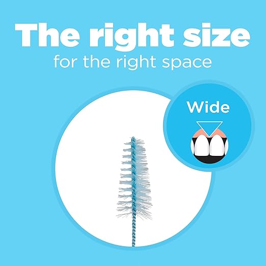 GUM Proxabrush Go-Betweens Refills - Wide - Compatible with GUM Permanent Handle - Reusable Interdental Brushes - Soft Bristled Dental Picks, 16 Count