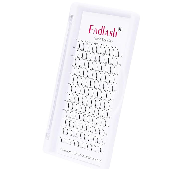 Lash Spikes Extension D Curl Mixed Tray Fairy Lashes Premade Spikes Eyelash Extensions Super Thick Spikes Individual Lashes Preamde Fans (D Curl, 8-14mm)