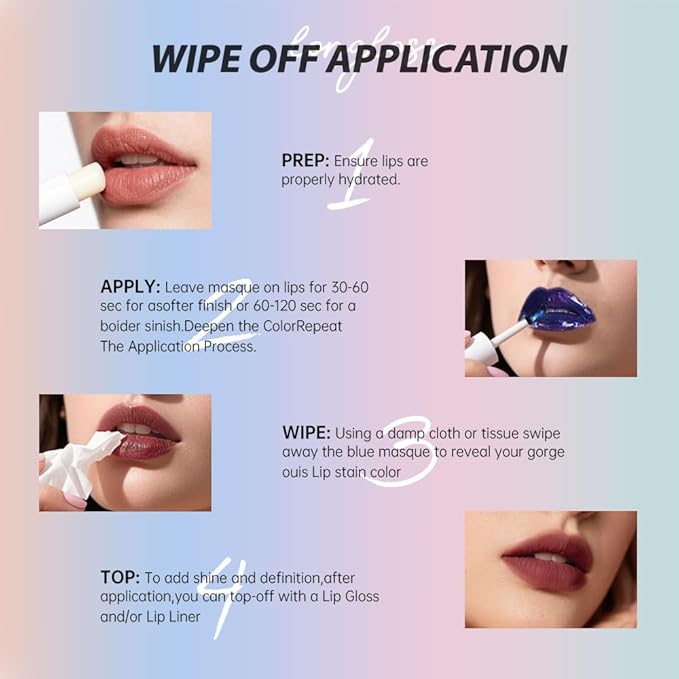 Matte Lip Gloss Peel Off Masque - Peel Off Lip Stain Tattoo, Toffee Rose Peel Off Lip Tint,Long Lasting Waterproof Transfer-proof Lip Mask Lip Stain Peel Off Lip Gloss, Stay Lip Makeup 02#