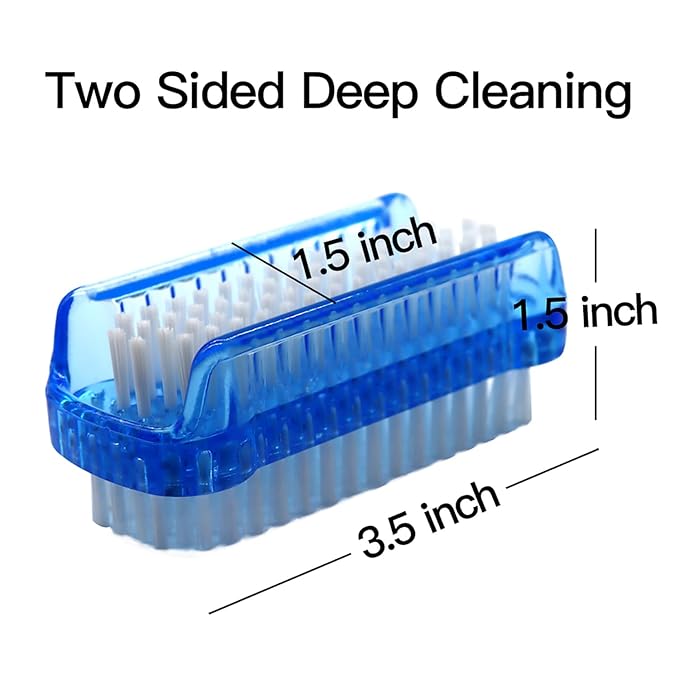 Nail brush two sided hand
