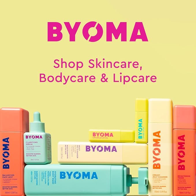BYOMA Liptide Lip Oil - Glossy, Non-Sticky Gloss - Peptide Lip Treatment with Peptides, Avocado & Tamanu Oils - Softens, Plumps, Hydrates - 0.16 oz