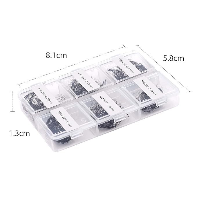 FADLASH Premade Fans Eyelash Extensions 300pcs 10D Premade Lash Fans C Curl Pre Made Fans Lash Extensions Volume Eyelash Extensions Premade Eyelash Fans Loose Fans (10D-0.07C-15-20mm)