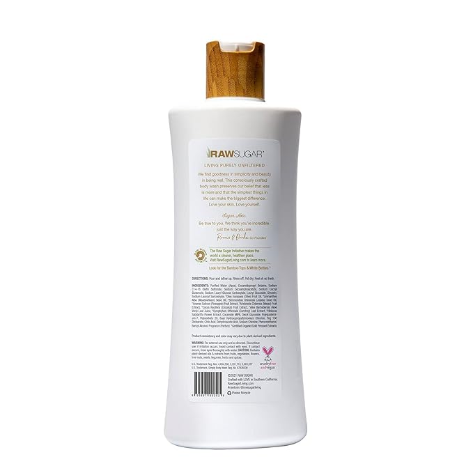 RAW SUGAR Simply Body Wash, (25 Fl Oz, Pack of 1) Bath Soap, Formulated without Sulfates & Parabens (Pineapple + Maqui Berry + Coconut)