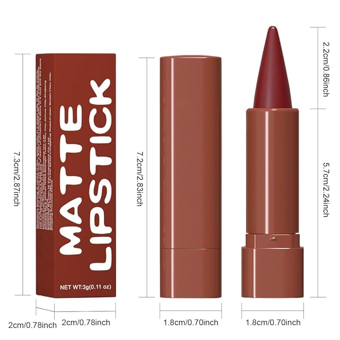 JUAAZIN 2Pcs Gradient Matte Lipstick Crayon Lip Liner pencil, Flawless Contour Gradual Ombre Effect lip Pencil, for Women Long Lasting Waterproof Smudge Proof Lipstick Pencil 06#+07#