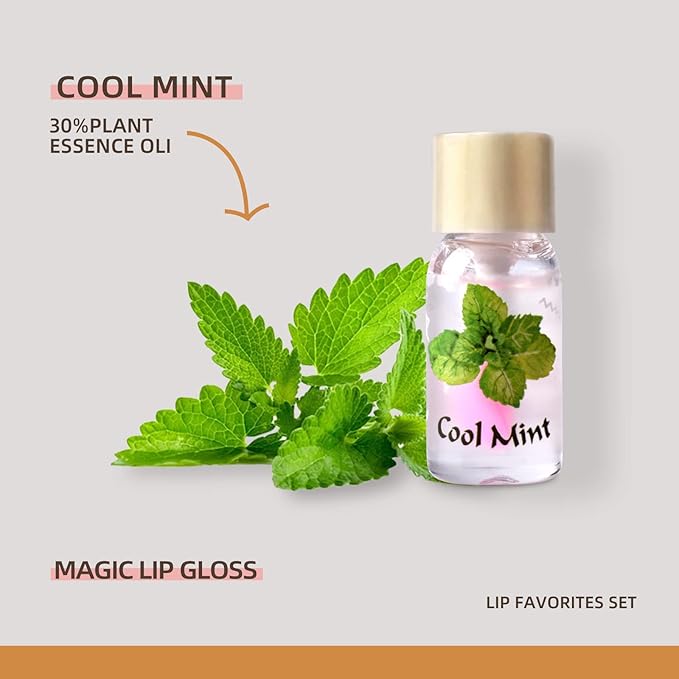 LAMUSELAND 3Pcs Mini Cute Lip Oil, Hydrating