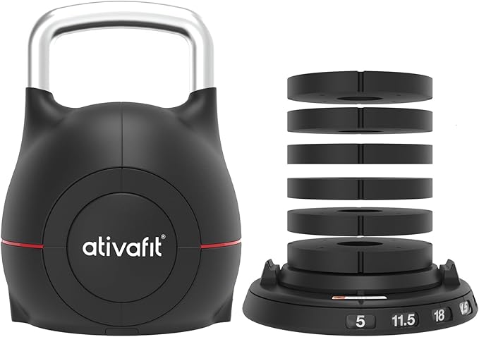 Ativafit 7 in 1 Adjustable Kettlebell 5-44lbs Adjustable