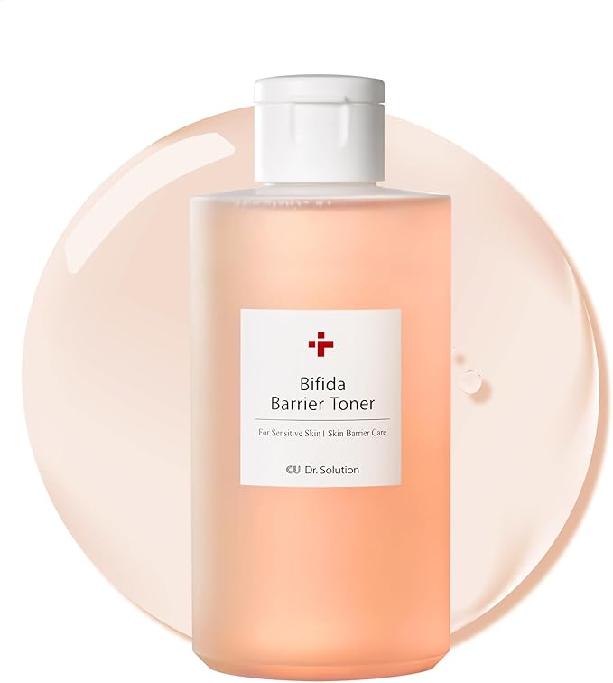 CU Dr. Solution Bifida Barrier Toner, Cuskin Mild Korean Skin Care Toner for Face with Hyaluronic Acid and Ceramide NP for Moisturizing and Hydrating, 200ml (6.76 Fl. Oz.)