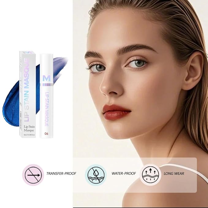 Matte Lip Gloss Peel Off Masque - Peel Off Lip Stain Tattoo, Rich Neutral Red Peel Off Lip Tint,Long Lasting Waterproof Transfer-proof Lip Mask Lip Stain Peel Off Lip Gloss,Stay Lip Makeup 06#