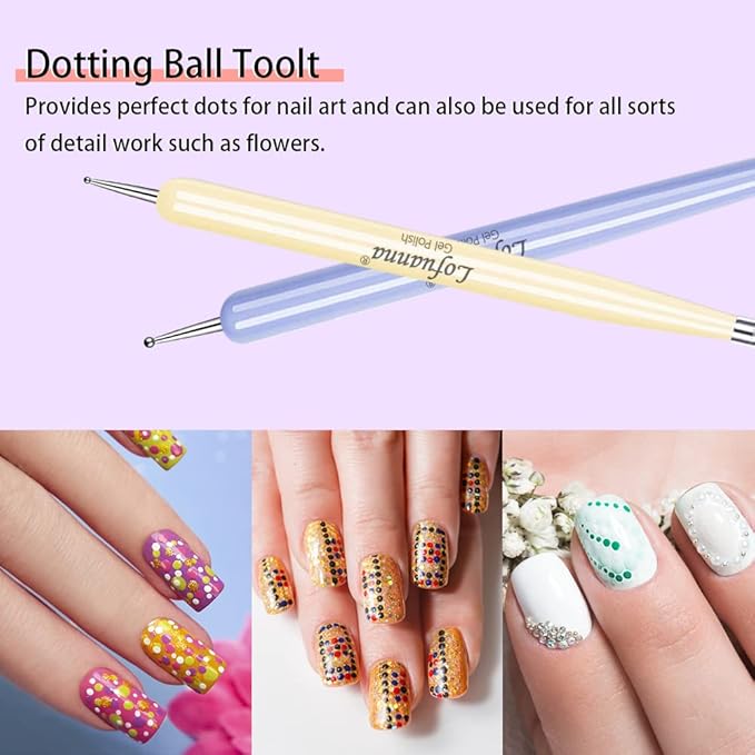 Nail art brushes set lofuanna