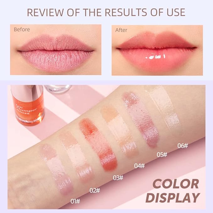 Plumping Lip Oil,Tinted for Lip Care