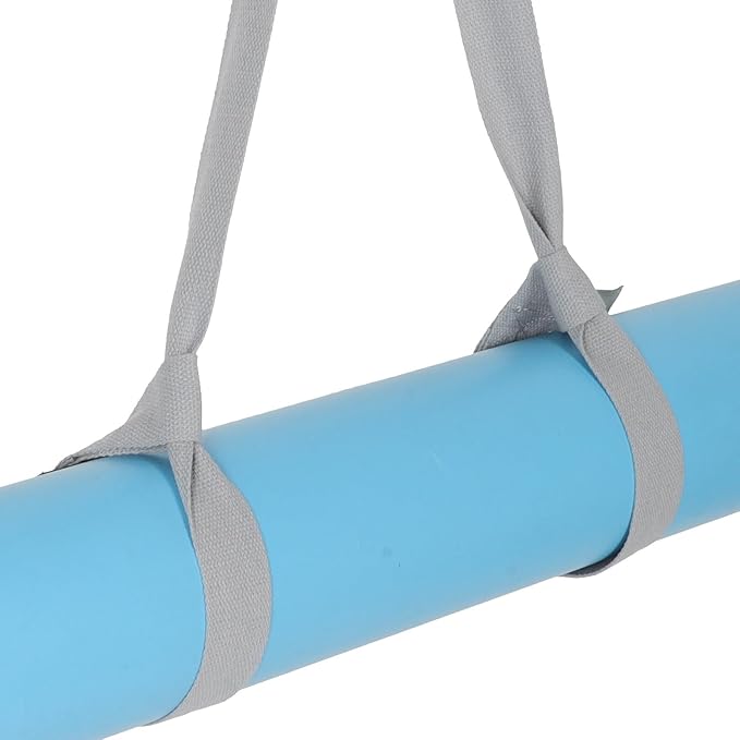 Yoga Mat Strap Nylon Adjustable Carrying Sling Shoulder Strap for Yoga Mat Storage and Travel Gray