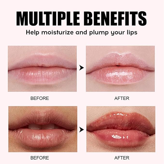 4 Colors Fat Oil Lip Gloss, Lip Oil Lip Glaze Hydrating Lip Glow Oil Big Brush Head Moisturizing Lip Gloss, Shiny Transparent Tinted Plumping Lip Oil Long Lasting Nourishing Non-sticky (04#)