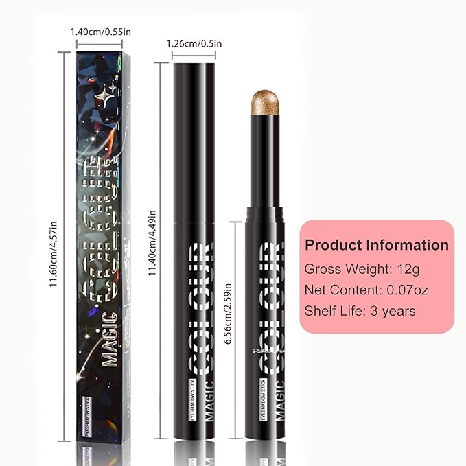 Nude Eyeshadow Stick Matte Eyeshadow Long-Lasting Waterproof Eye Brightener Pencil Blendable High Pigmented Eyeliner Makeup for Women (01# Desert)