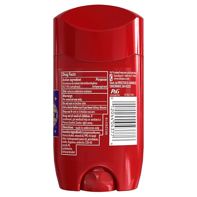 Old Spice Antiperspirant Deodorant for Men, 24/7 Sweat & Odor Protection, 24/7 Lasting Freshness, Invisible Solid, After Hours with Spice Scent, 2.6 oz (Pack of 6)