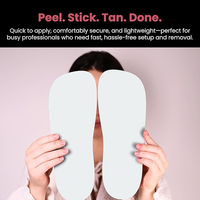 Professional Spray Tan Feet Pads - 40Pairs Disposable Foam Feet Protectors for Tanning Hygienic & Comfortable Feet for Spray Tanning - Spray Tan Foot Covers for Tanning Tent (White)