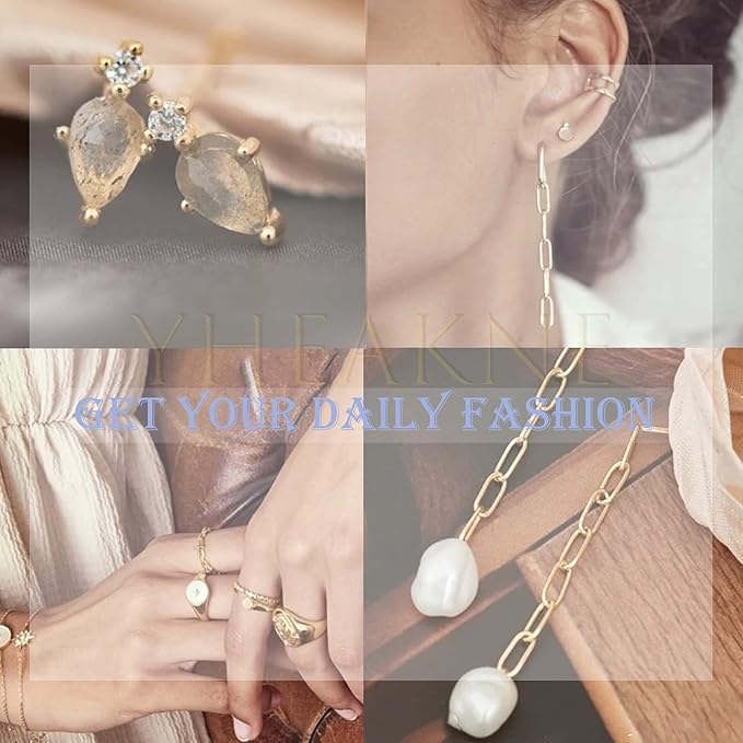 Vintage Circle Drop Earring Gold Cat Eye Stone
