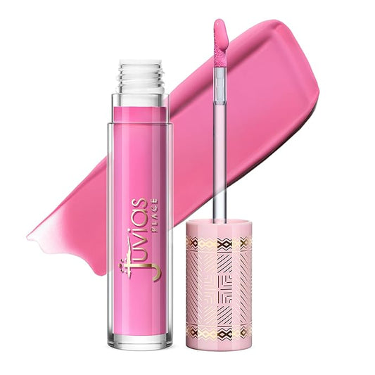 Juvia's Place Smoothie Lip Gloss Pink Velvet - Hydrating Cream Lipgloss with Pink & Mauve Tones - Non Sticky Plumping Glosses - High Shine Lipgloss for Women - Lip Plumper with Cocoa Butter & Chia Oil