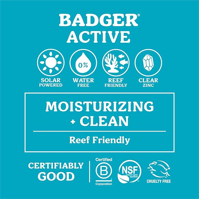 Badger Mineral Sunscreen Combo, SPF 30 Cream & SPF 35 Face Stick, Organic Ingredient with Mineral Zinc Oxide, Unscented Reef Safe Sunscreen Set, Broad Spectrum, Water Resistant, 2-Pack