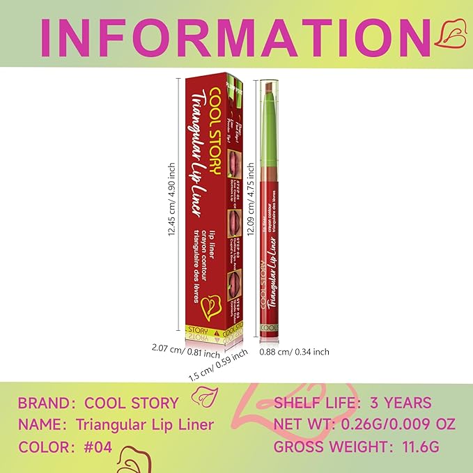 COOL STORY Lip Liner Pencil Stain Long Lasting Waterproof Makeup