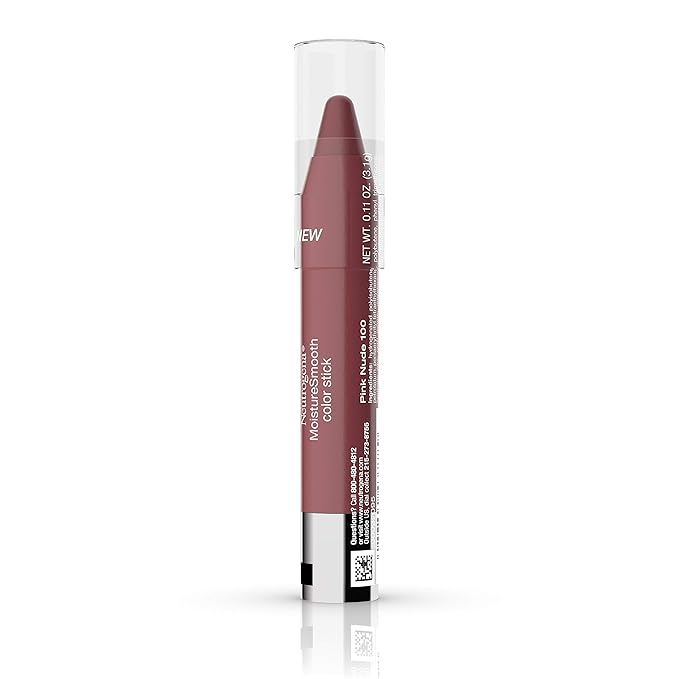 Neutrogena MoistureSmooth Color Stick, 100 Pink Nude, 0.11 Oz