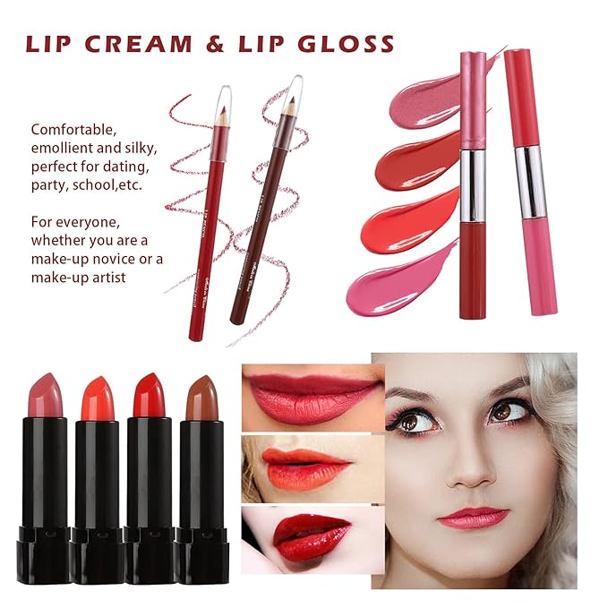 All in One Makeup Kit for Teens, 106 Pcs Professional Makeup Kit for Women Full Kit, Include Eyeshadow Palette, Lipstick Set, Concealer, Foundation, Lipgloss, Make-up Brush(Silver)