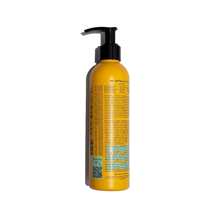COCUNAT - Curl Booster Gel - Curl Cream for Curly Hair - Defines Soft Curls Without Frizz - With Argan Oil and Grapefruit for Hydrated, Bouncy Curls - Silicone & Sulphate Free - Curly Method - 250ml