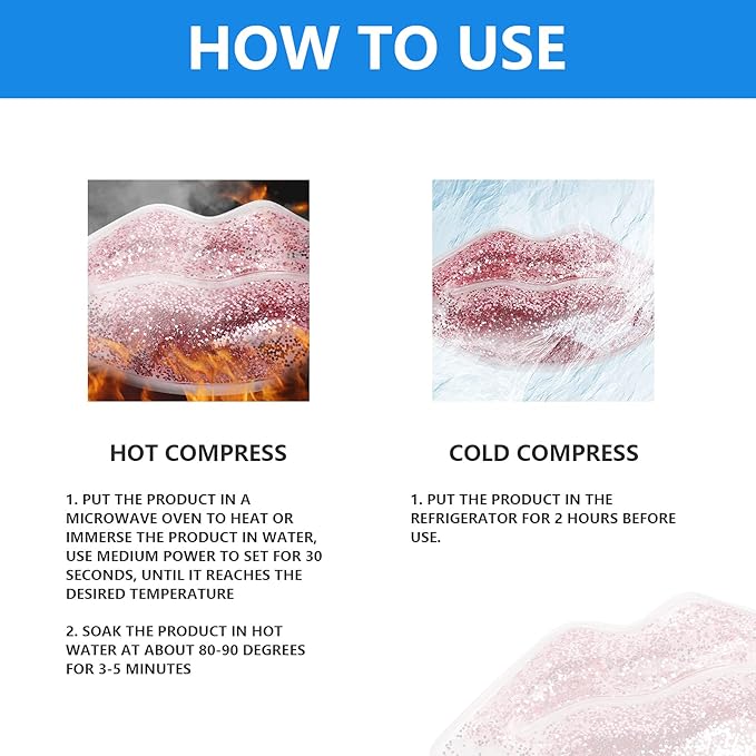 Lip Gel Ice Pack, Reusable Hot