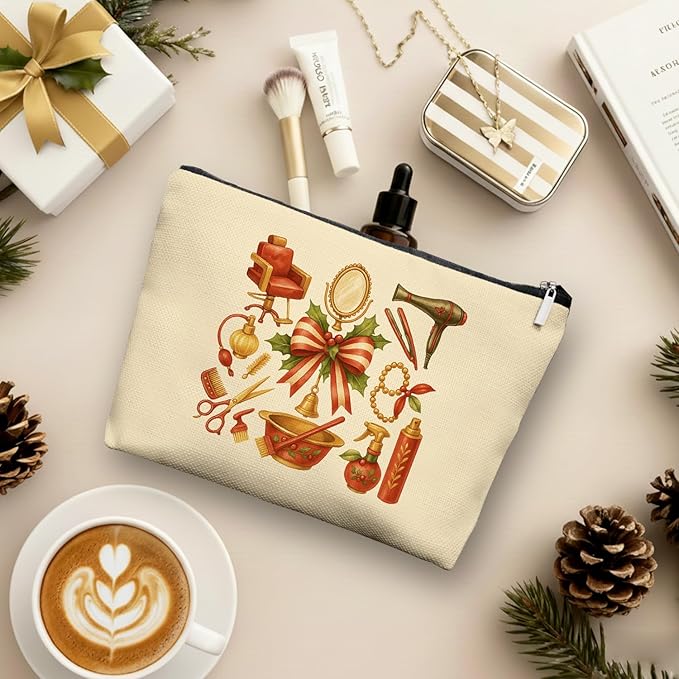 EKGJW Chrisamas Hairstylist Gifts Women Makeup Bag Make Up Bag, Cosmetic Bags for Hairstylists, Hairdresser Gifts for Cosmetology Student Teen Girls