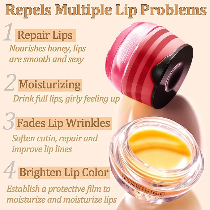 2 PCS Lip Balm Honey Pot, Wrinkle